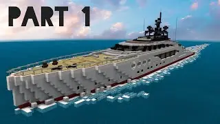 Minecraft: How to Build a Yacht in Minecraft Part 1 | Minecraft Palmer Johnson LadyM Tutorial
