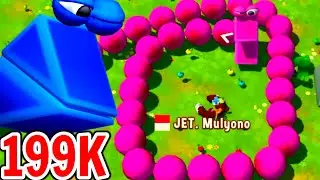 199,000+ SCORE WITH MAGNET TRICK !? Pinky Ssshapes King - Snake Rivals