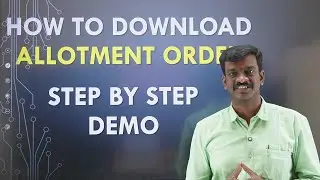 How to Download Allotment Order - Step by Step Demo - TN Medical Counselling 2024 Round 1 Results