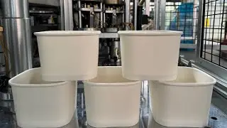 Mingguo Rectangular Paper Bowl Machine, Square paper bowl making machine,stable speed 50-60 pcs min