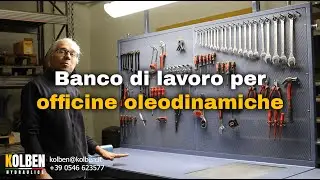 Banco di lavoro per officine oleodinamiche con ganasce regolabili e molto altro..