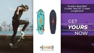Dusters Bird Bolt Cruiser Teal 25 Cruiser Longboard