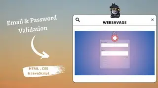 Email & Password Validation In JavaScript For Beginners| How To Check Email Valid or Not | Websavage