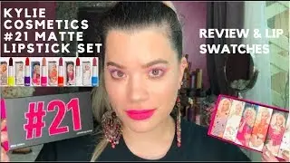 Kylie Cosmetics 21 Birthday Collection Matte Lipstick Set | Review & Lip Swatches