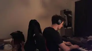 Mikyx playing death parade on piano