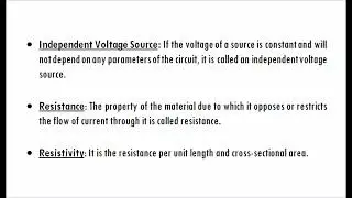 What is Independent Voltage Source, Resistance and Resistivity | DC Circuits | Rough Book