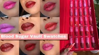 BLOOD SUGAR LIQUID LIPSTICK VAULT LIP SWATCHES