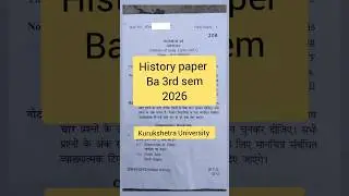 History of India Ba 3rd sem paper History #kurukshetrauniversity #shorts #ba3rdsemester #ba2ndyear