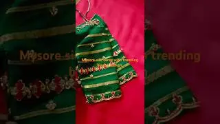 Mysore silk saree with beautiful customised blouse design 💖#like #viralvideo#share#shorts#reels #yt