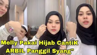 MELLY PAKAI HIJAB CANTIK PENCET JAM DI BALAS ARBIL APA SYANG