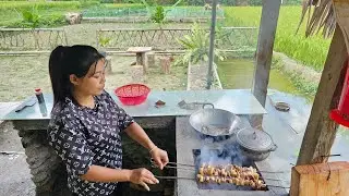 Grilled meat to celebrate the opening of the new kitchen
