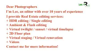Real estate photo editing services