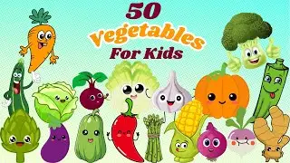 50 Vegetables Names For Toddlers | Baby's First Words Interactive Adventure | First Words for Babies