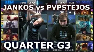 ANX vs H2K G3 - JANKOS vs PVPSTEJOS Player Experience Stream | Quarter Finals LoL S6 Worlds 2016