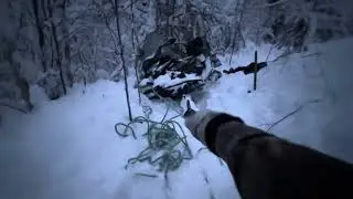 Breaking trail with the Skandic!  