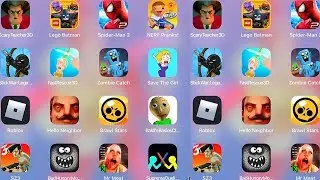 ScaryTeacher,StickWar,MrMeat,LegoBatman,NERFPranks,Baldi's Basics,Hello Neighbor,Roblox,StupidZombie