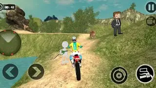 3D driving class simulator#1- gas stan motorbike  funny driving- Android gameplay