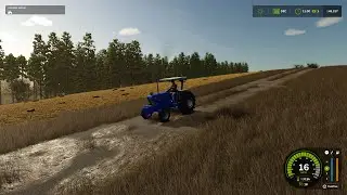 Moving bales and drilling and field Drumard Farm #12 FS25