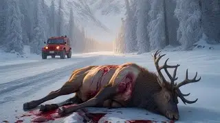 Brave Forest Team Saves Injured Elk | Unbelievable Snowy Forest Rescue!