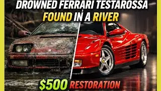 I Found a Drowned Ferrari Testarossa in a River and Restored It for $500 | Silent ASMR Restoration.