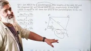 Parallelograms + Sine Rule + Pythagoras in one effort question - CAT 21  - Geometry
