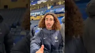 Marc Cucurella rapping band4band lyrics to Central Cee. 😆