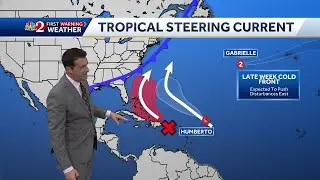 NHC monitoring 3 systems in Atlantic: Hurricane Gabrielle, Tropical Storm Humberto, Invest 94-L