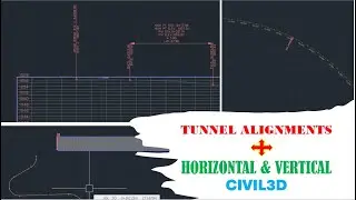 How to create  tunnel alignment in civil 3d. #Horizontal and #Vertical. #civil3d #tunnel #alignment