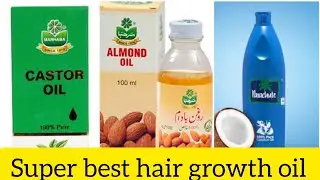 parachute coconut oil and castor oil  almond oil benefits promote hair growth and shine silky hair.