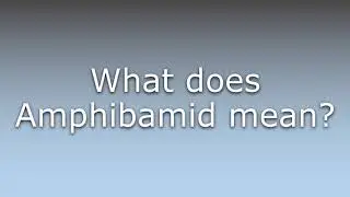 What does Amphibamid mean?
