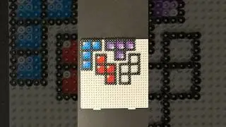 Tetris game|pixel art|perler beads|oddly satisfying|#pixelart #tetris #satisfying #shorts #games