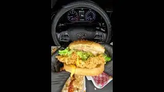 @krispyfry_chicken - chicken and beef burger = 8.5/10, Krispy platter = 9/10 #asmr #mukbang #fypシ゚