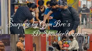 Effective 3D Shoulder Workout 🏋️ for Massive Growth || Surprise By Gym Buddies on My Bday😍#birthday 