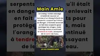Un orang-outan tente de sauver un homme d'un &eacute;tang infest&eacute; de serpents, le croyant en danger 🤯🐒❤️