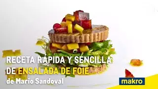 Receta rápida y sencilla de ensalada de foie de Mario Sandoval
