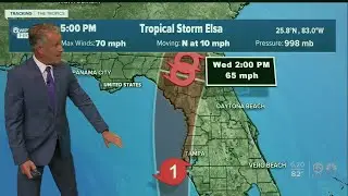Tropical Storm Elsa 5 p.m. Tuesday