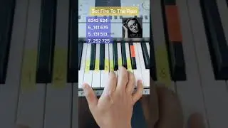 Set Fire To The Rain - Adele (PIANO TUTORIAL) EASY Piano F&aacute;cil Con N&uacute;meros