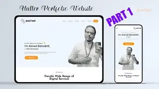 Flutter Portfolio Website - Flutter UI - Responsive Devices - Speed Code - Part 1.