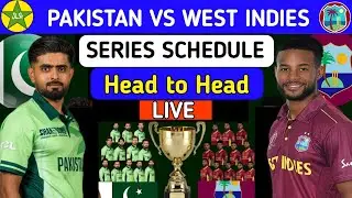 Pakistan vs West indies odi series schedule 2025 / Pakistan vs West indies Head to Head in odis