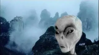 Monasteries of Meteora Monk possible ALIEN GREY - UFO Sightings frequent in this Religious Holy Land