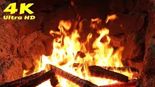 🔥 Fireplace Video Loop for Calm Nights. Winter Fireplace Night Ambience. Winter Fireplace Deep Slee
