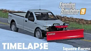 FORD F150 PLOWING SNOW!? | FS19 Timelapse | BOSS PLOW | Lone Oak Farms | FS19