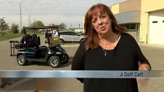 Waseca officer Arik Matson surprised with golf cart