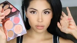 Becca X Chrissy Teigen Glow Face Palette Full Face Tutorial Swatches & Review On Asian Skin