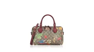 Gucci GG Supreme Tian Small Boston Bag Red