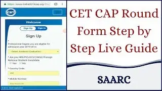 CET CAP Round Form Step by Step Guide | Live Form Filling | SAARC