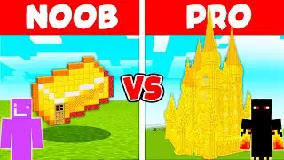 Castelo de Ouro de NOOB vs PRO no MINECRAFT