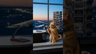 Runway Guardian | Airport Cat ✈️🐾