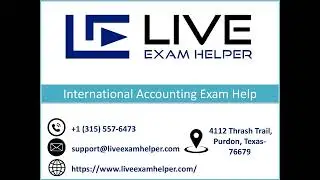 International Accounting Exam Help