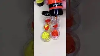 Mixing paint in a color gradient for a dot art painting. #shorts #acrylicpaint #satisfying #artist
